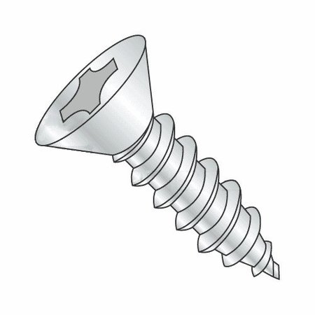 Self-Drilling Screw, #10 X 1-1/4 In, Zinc Plated Steel Flat Head Phillips Drive, 100 PK